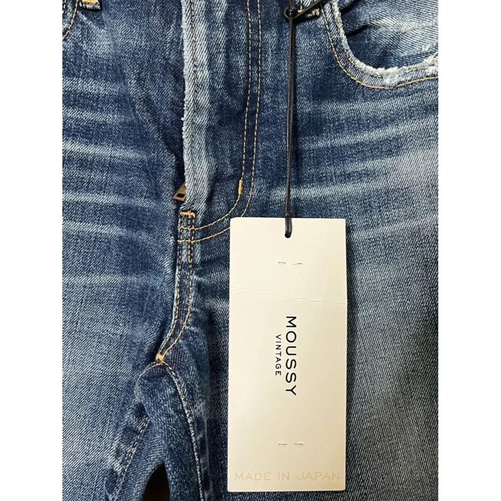 MOUSSY VINTAGE NWT Edgerton Skinny Jeans Women's 26‎ Dark Blue Selvedge Y2K Fit